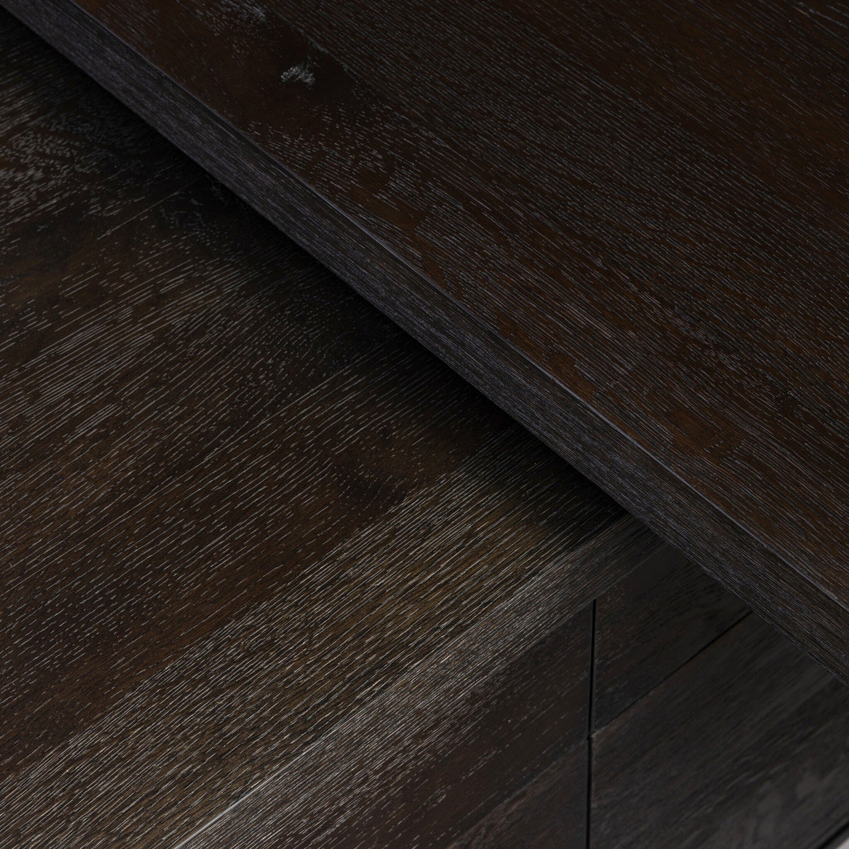 Noah Rotating Desk - Smoked Black Resawn Oak
