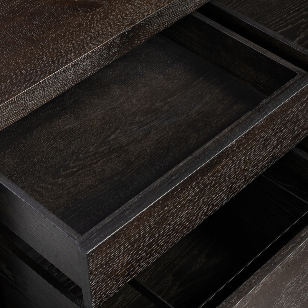 Noah Rotating Desk - Smoked Black Resawn Oak