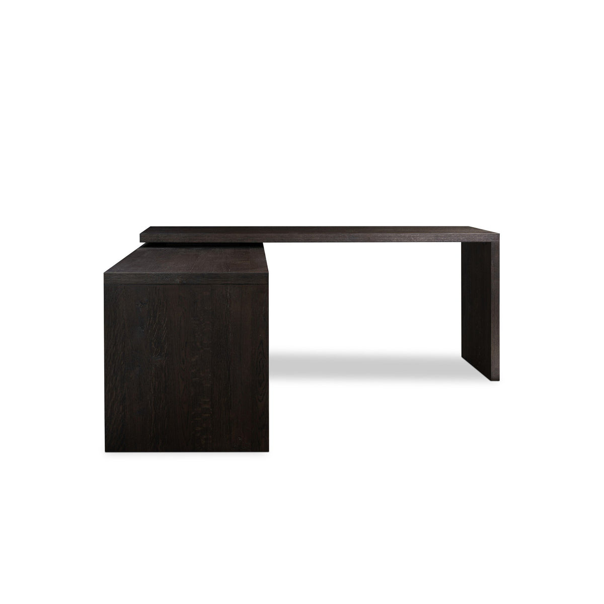 Noah Rotating Desk - Smoked Black Resawn Oak