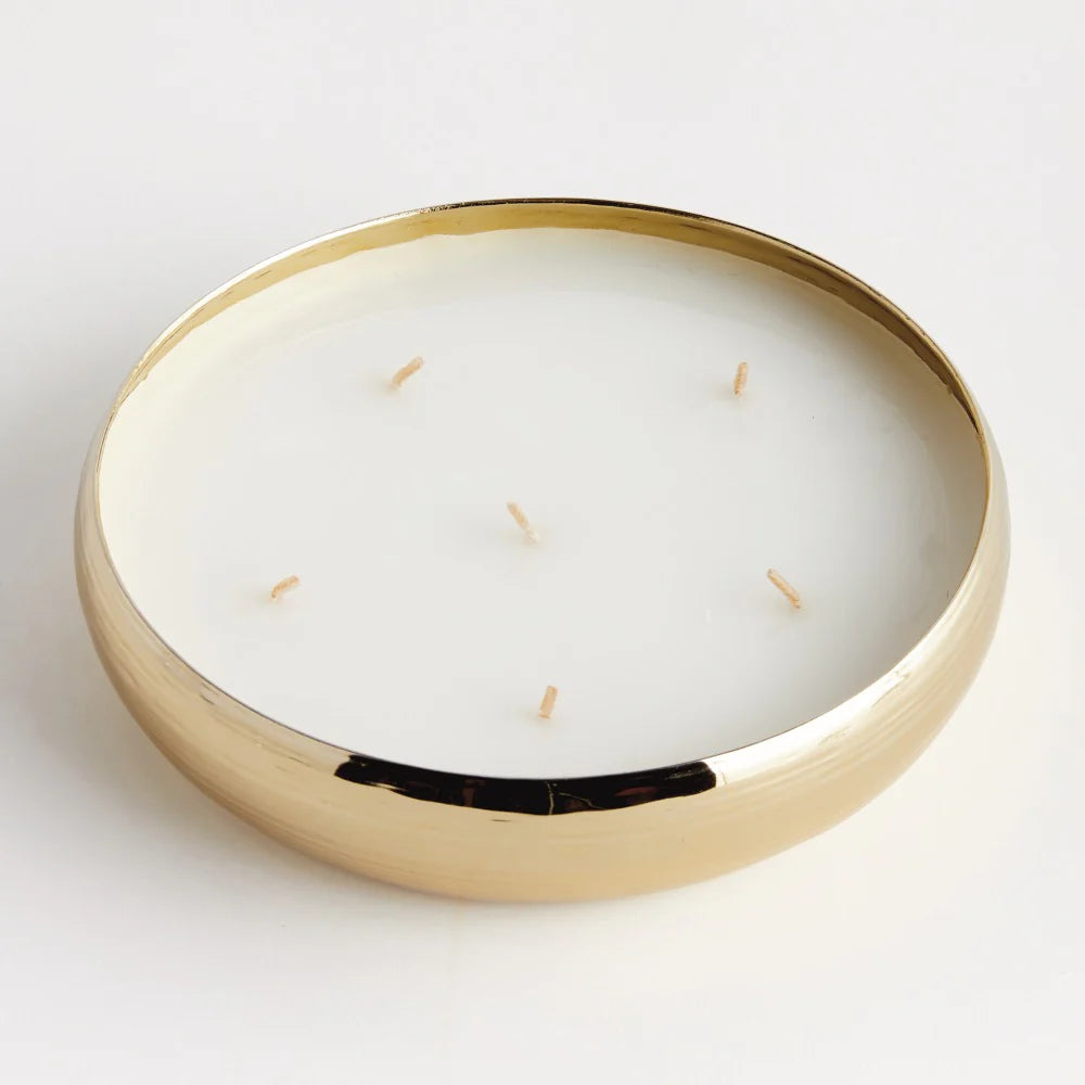 Cashmere 6-Wick Candle Tray Gold