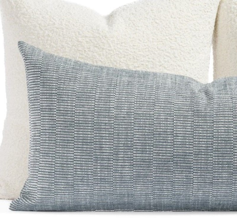 15x32 lumbar pillow, chambray - (w/ insert)