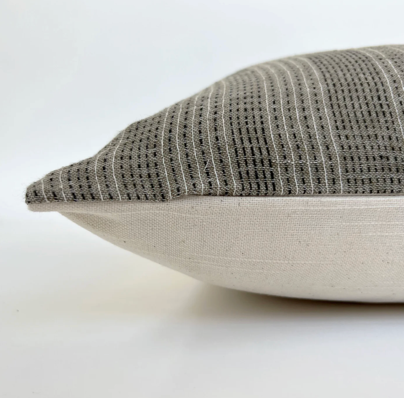 18x18" Pillow Cover - Grey Ticking Stripe