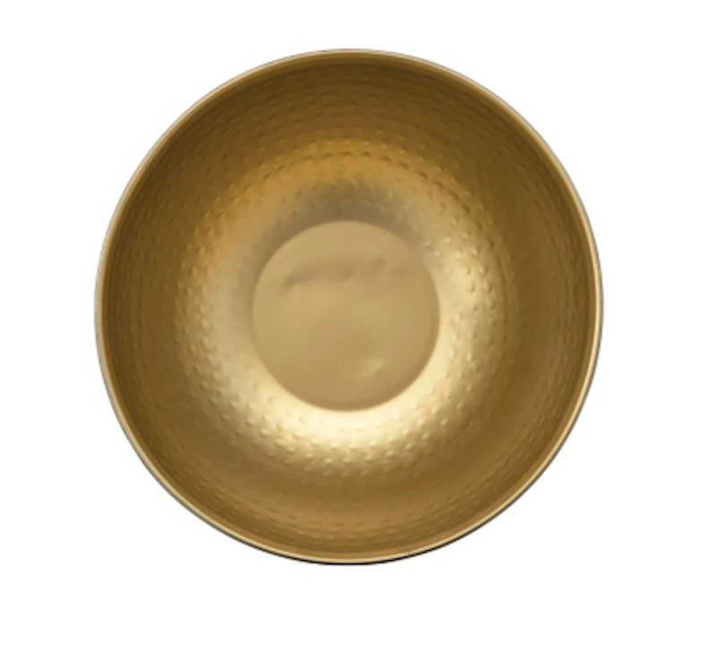 10" Gold Metal Footed Bowl