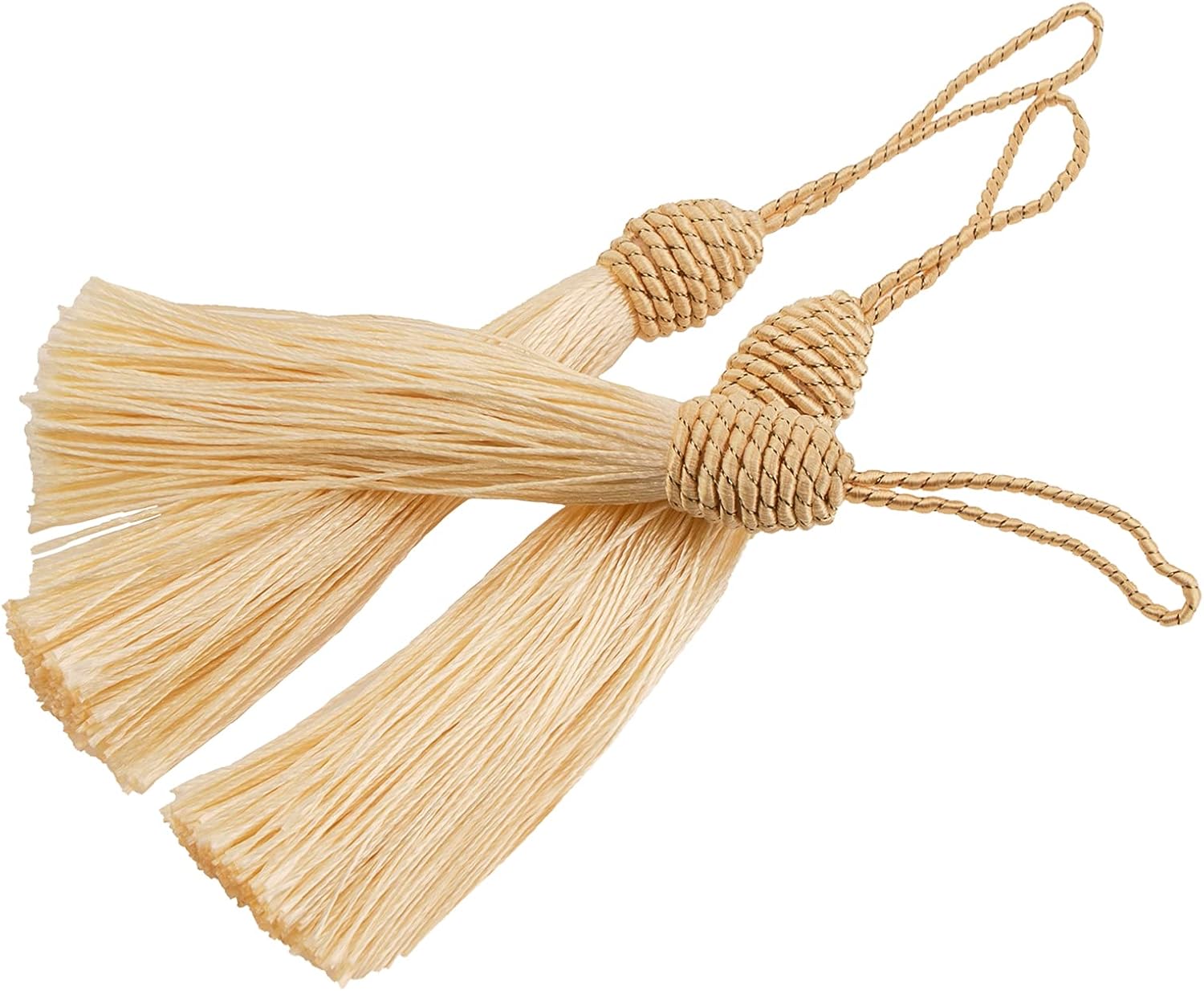 6" bookmark tassel, cream