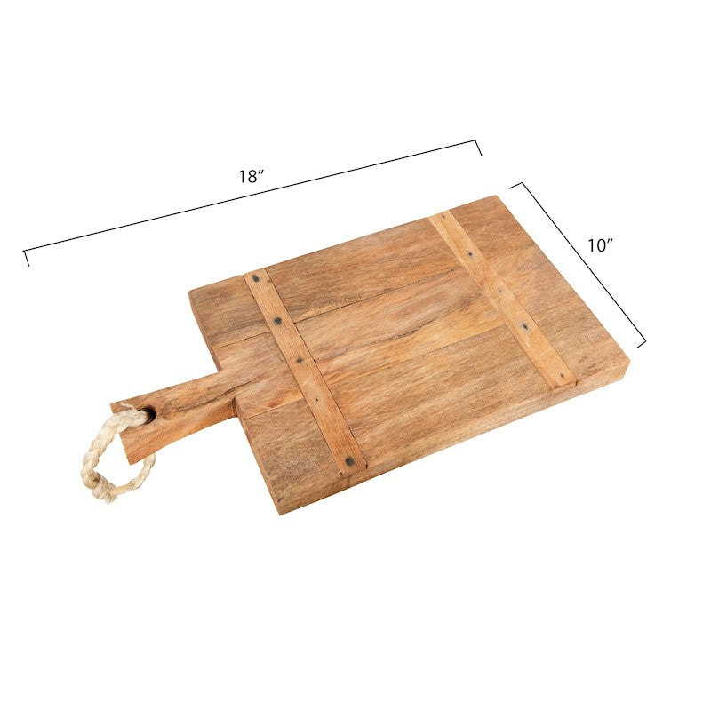 18"L x 10"W Mango Wood Cutting Board
