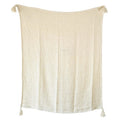 Hand Woven Mel Throw Cream 50x60