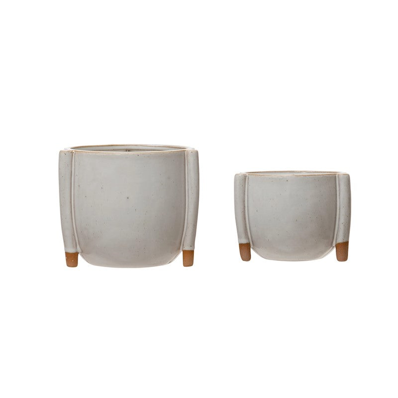 White Stoneware Vase