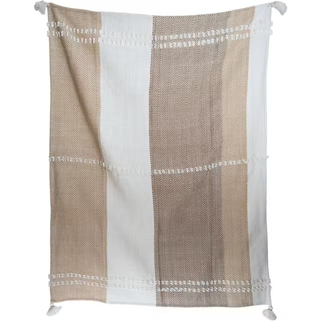 Hand Woven Laney Throw Brown 50x60
