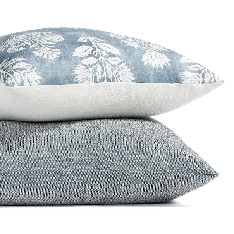 22 perry pillow cover, chambray - w/ insert