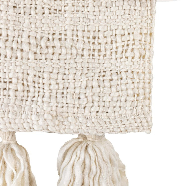 Hand Woven Mel Throw Cream 50x60