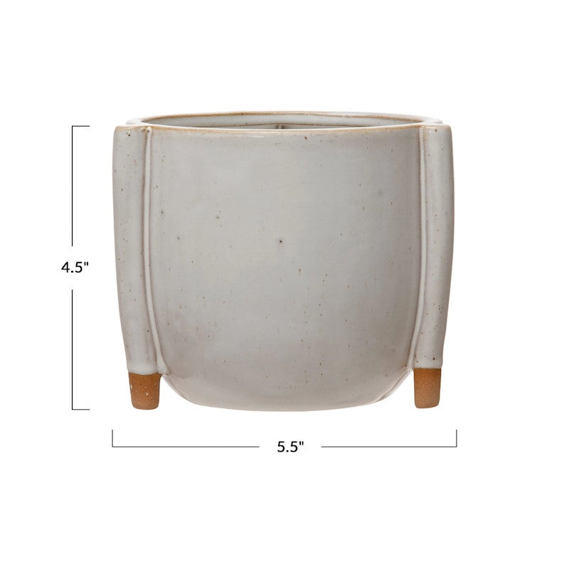 White Stoneware Vase