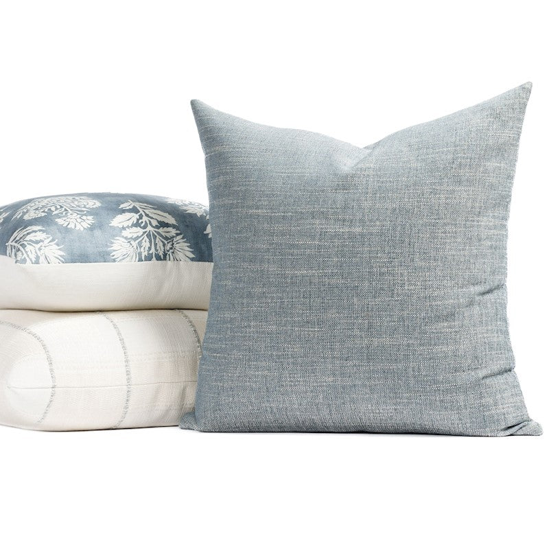 22 perry pillow cover, chambray - w/ insert