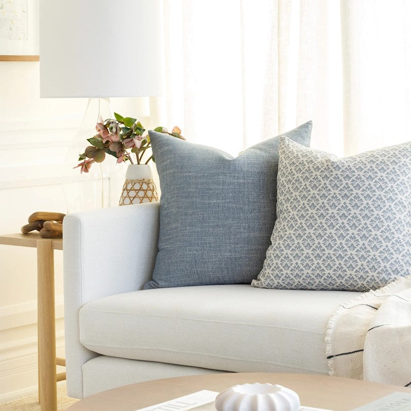 22 perry pillow cover, chambray - w/ insert