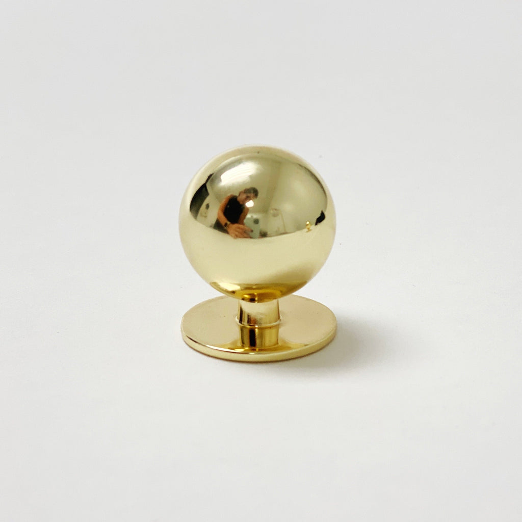 Polished Brass "Chandler" Ball Round Cabinet Knob