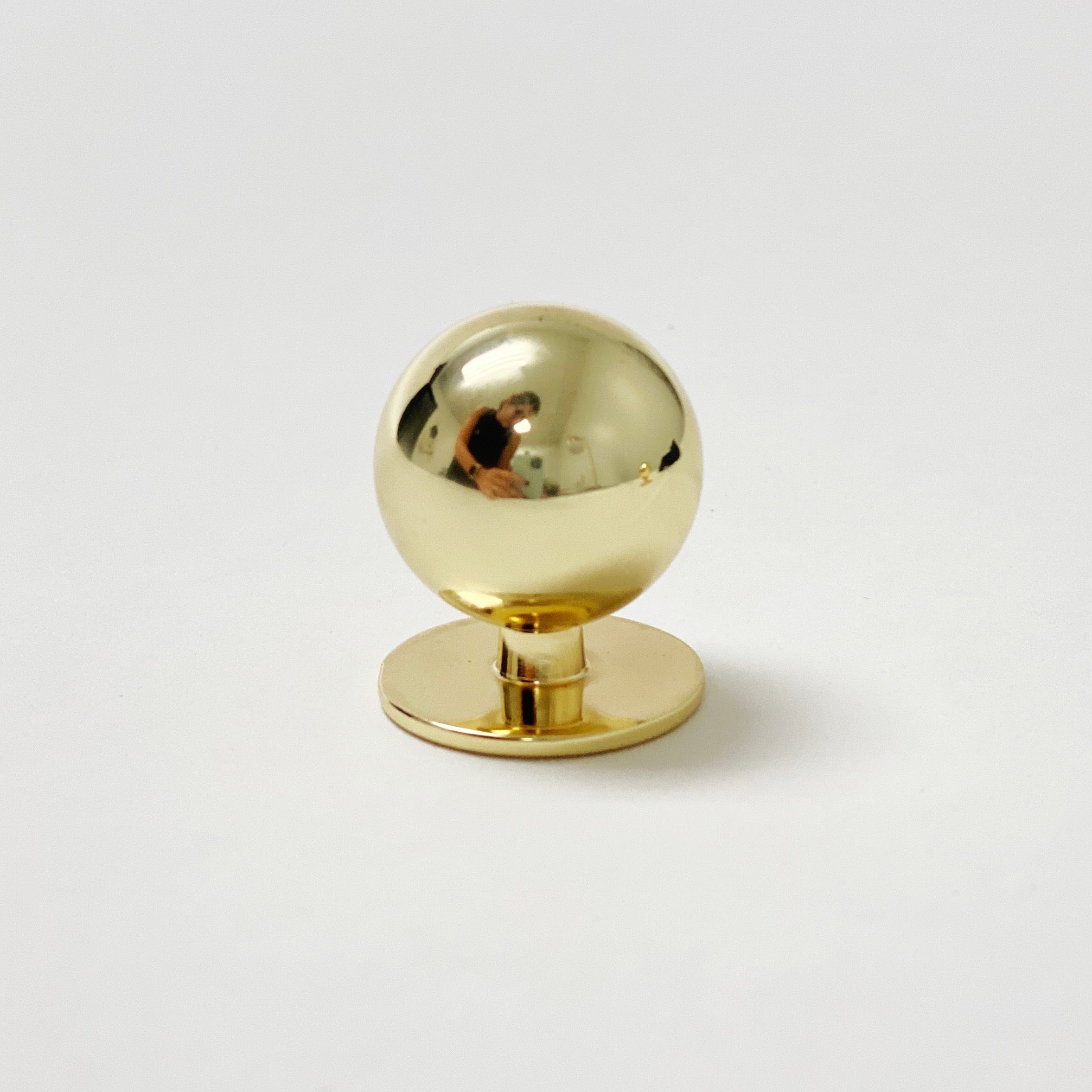 Polished Brass "Chandler" Ball Round Cabinet Knob