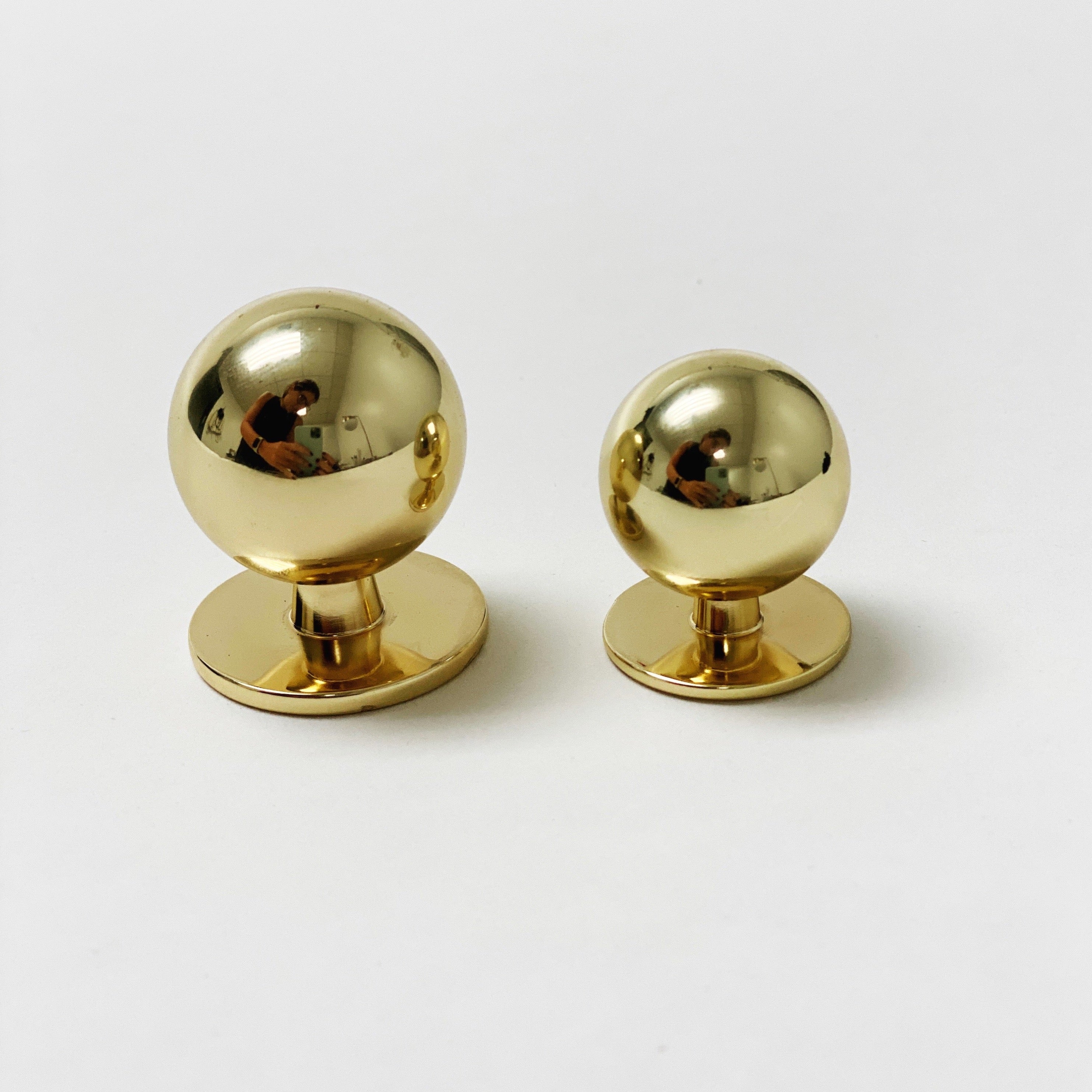 Polished Brass "Chandler" Ball Round Cabinet Knob