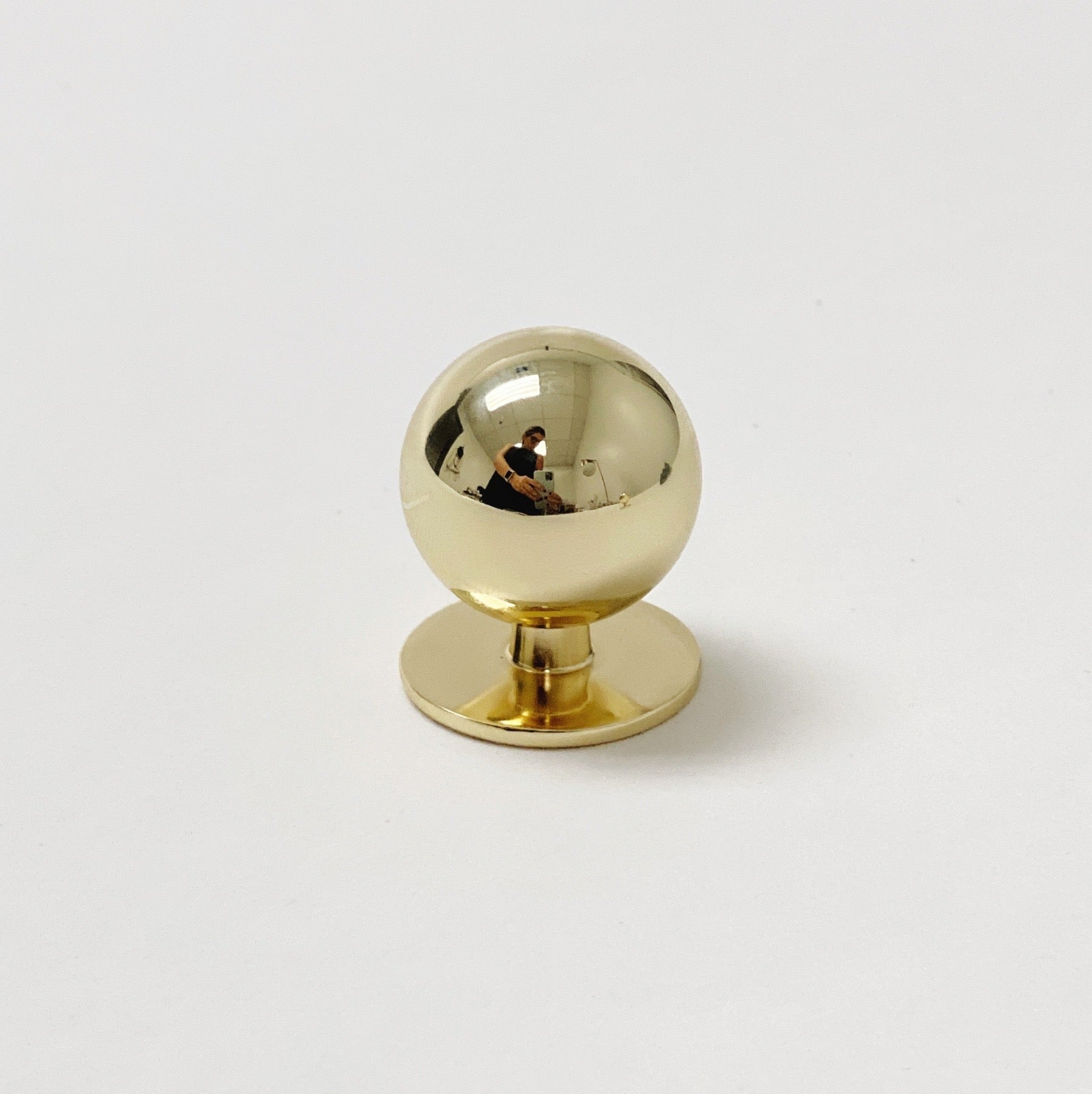 Polished Brass "Chandler" Ball Round Cabinet Knob
