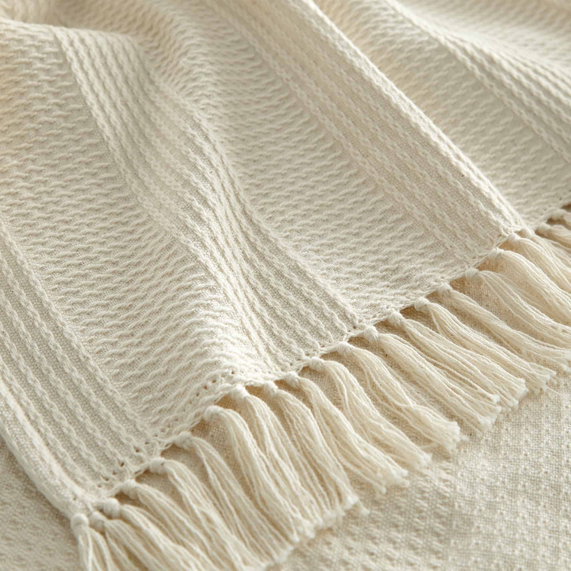 Organic Cotton Throw with Tassels