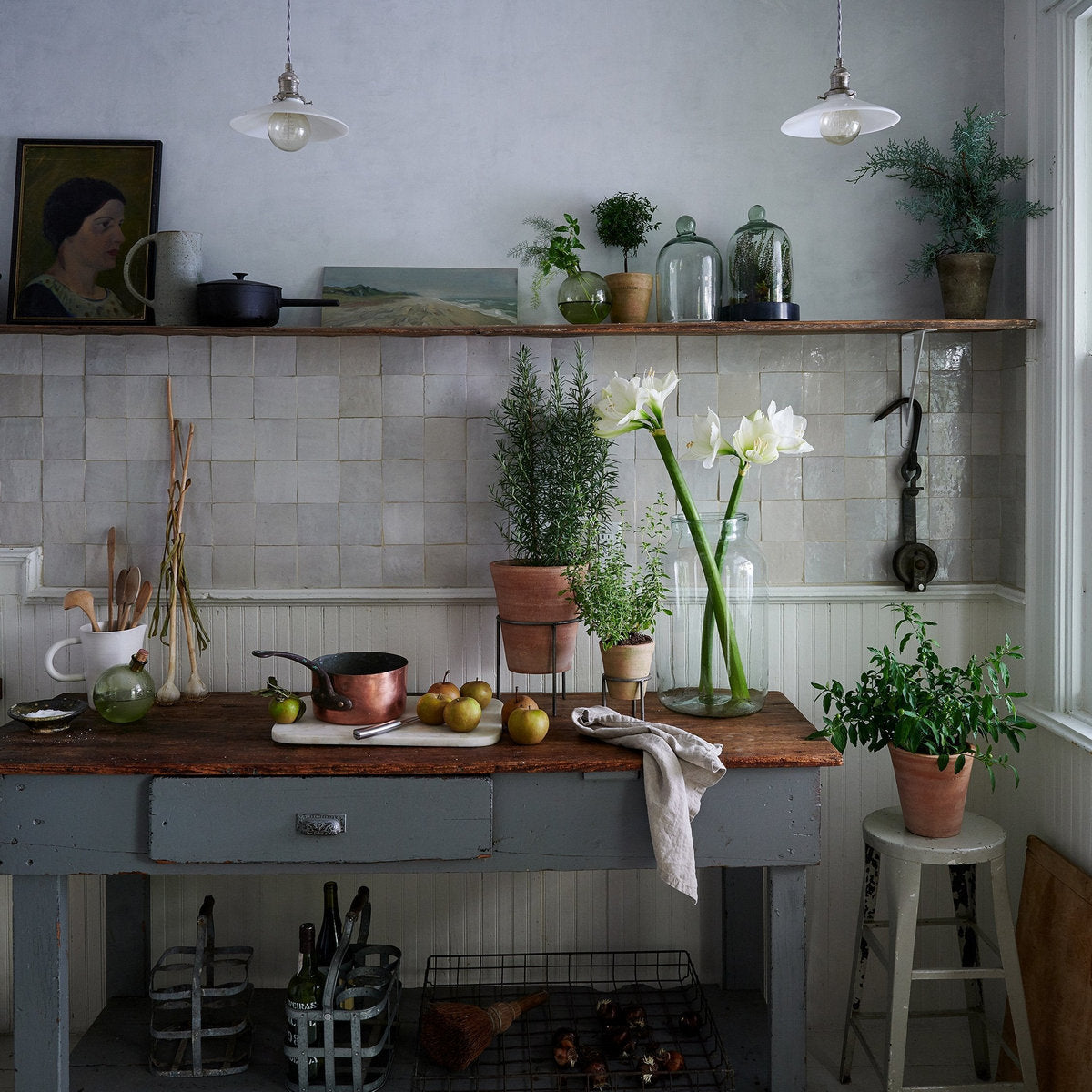 Terracotta Studio Planter, Whitewash