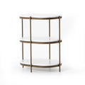 Felix Oval Nightstand - Polished White Marble