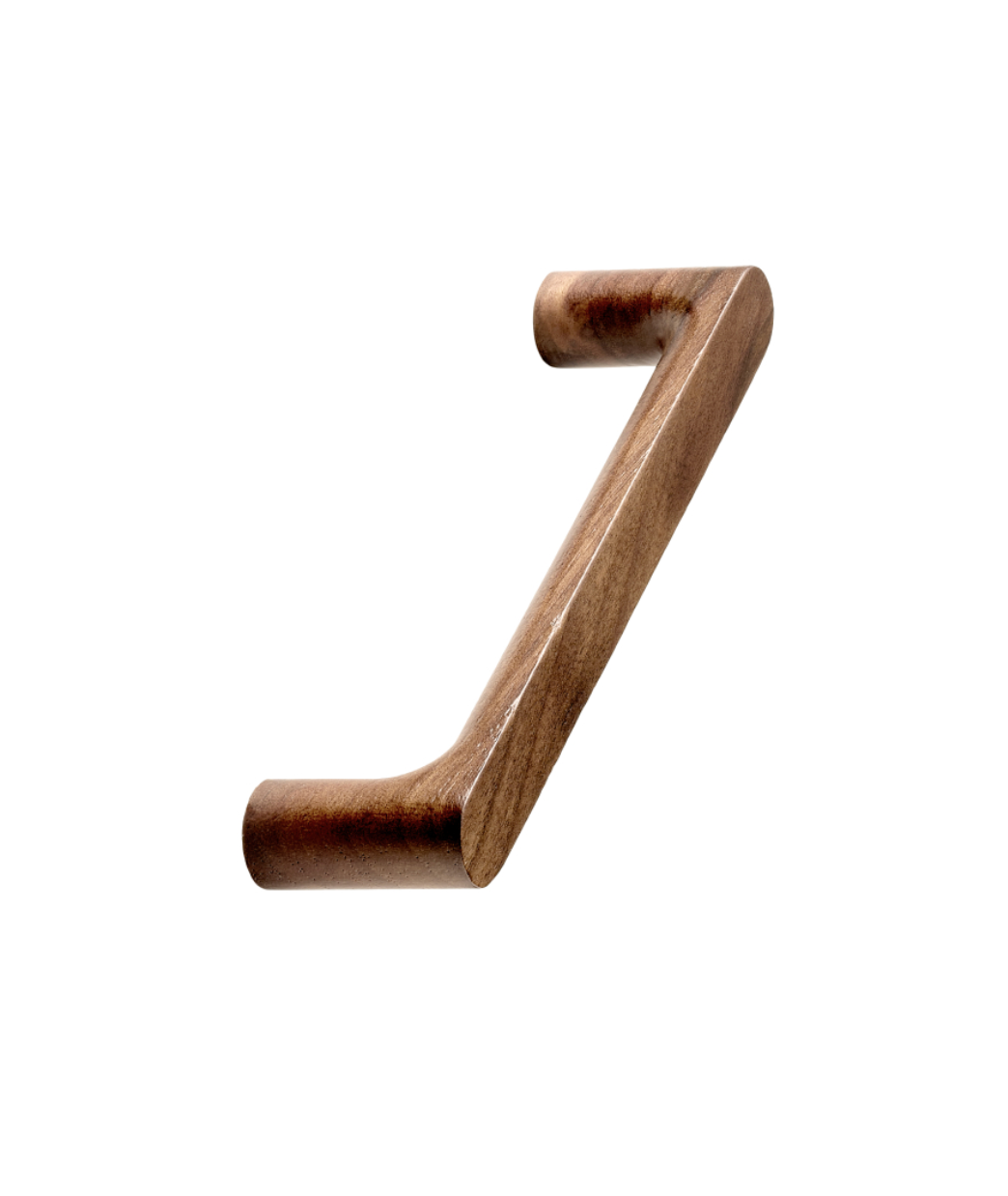 Walnut Lacquered Wood "Pinta" Cabinet Knob and Drawer Pulls