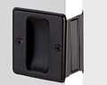 Black Passage Pocket Door Hardware