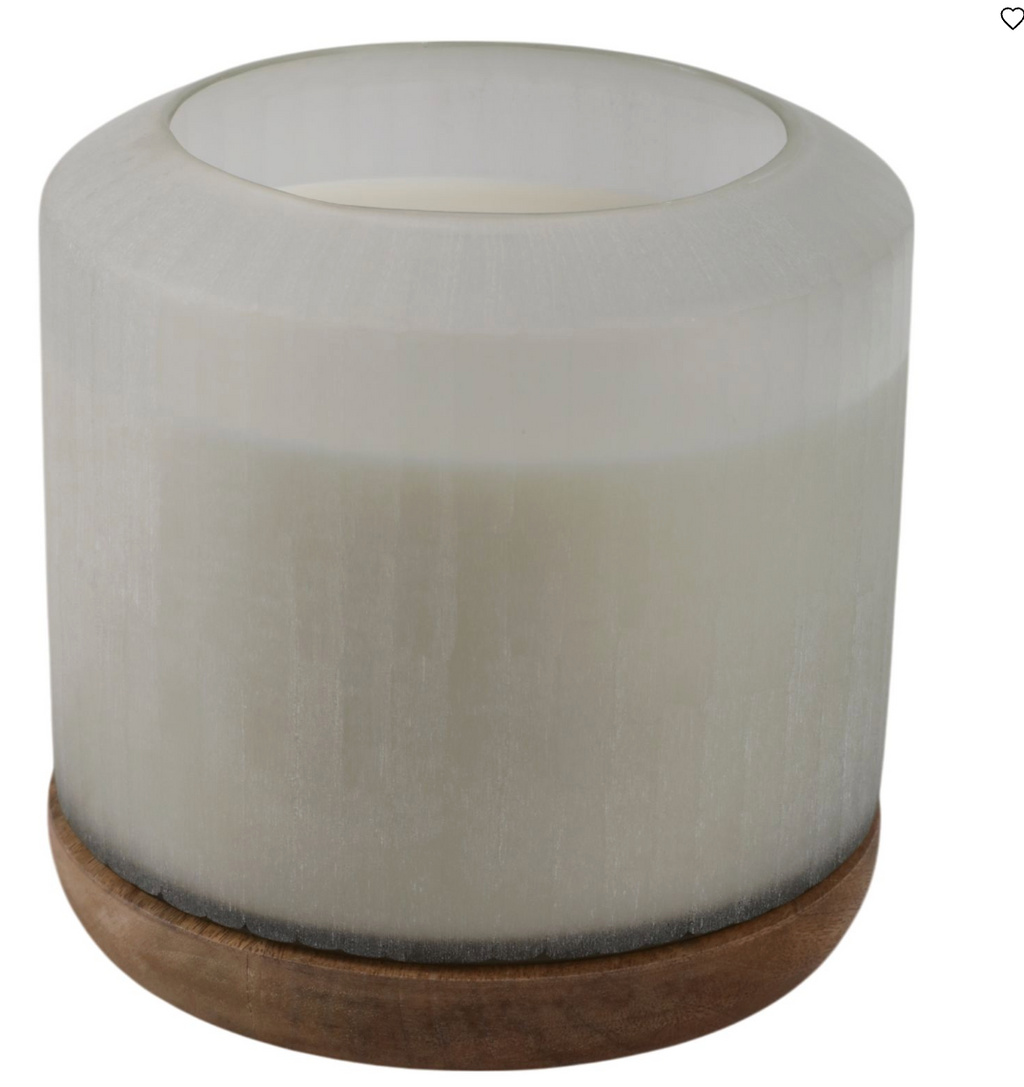 Wood Base Candle