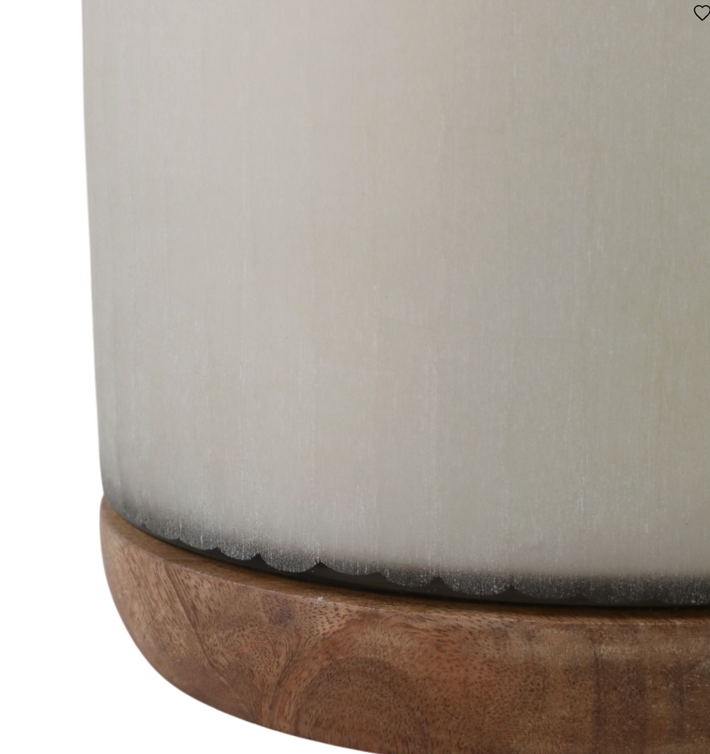 Wood Base Candle