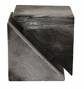 4" Grey Marble Cube