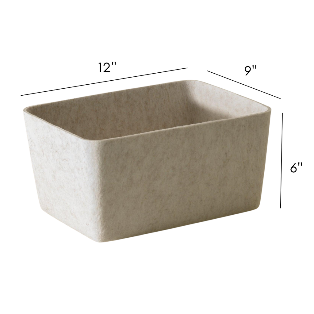 The Sculpted Bin - Wide with Lid