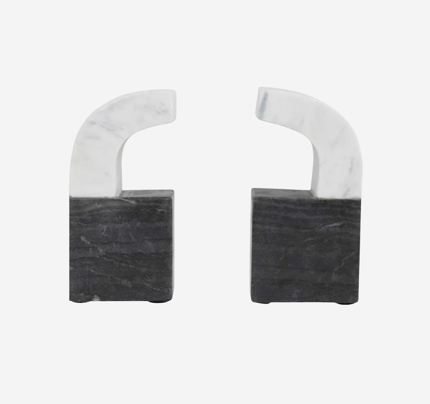 Marble Apostrophe Bookends