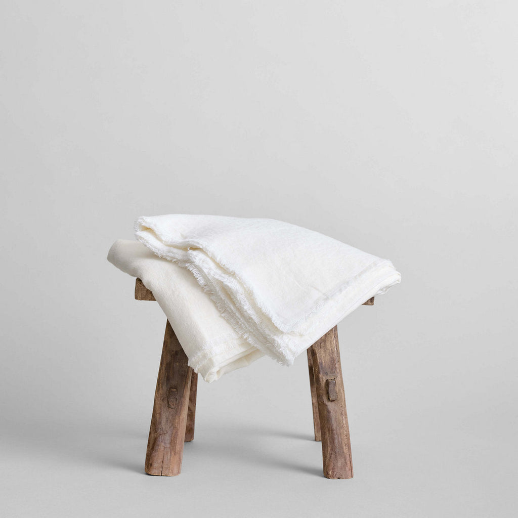 Fringed Linen Tablecloth