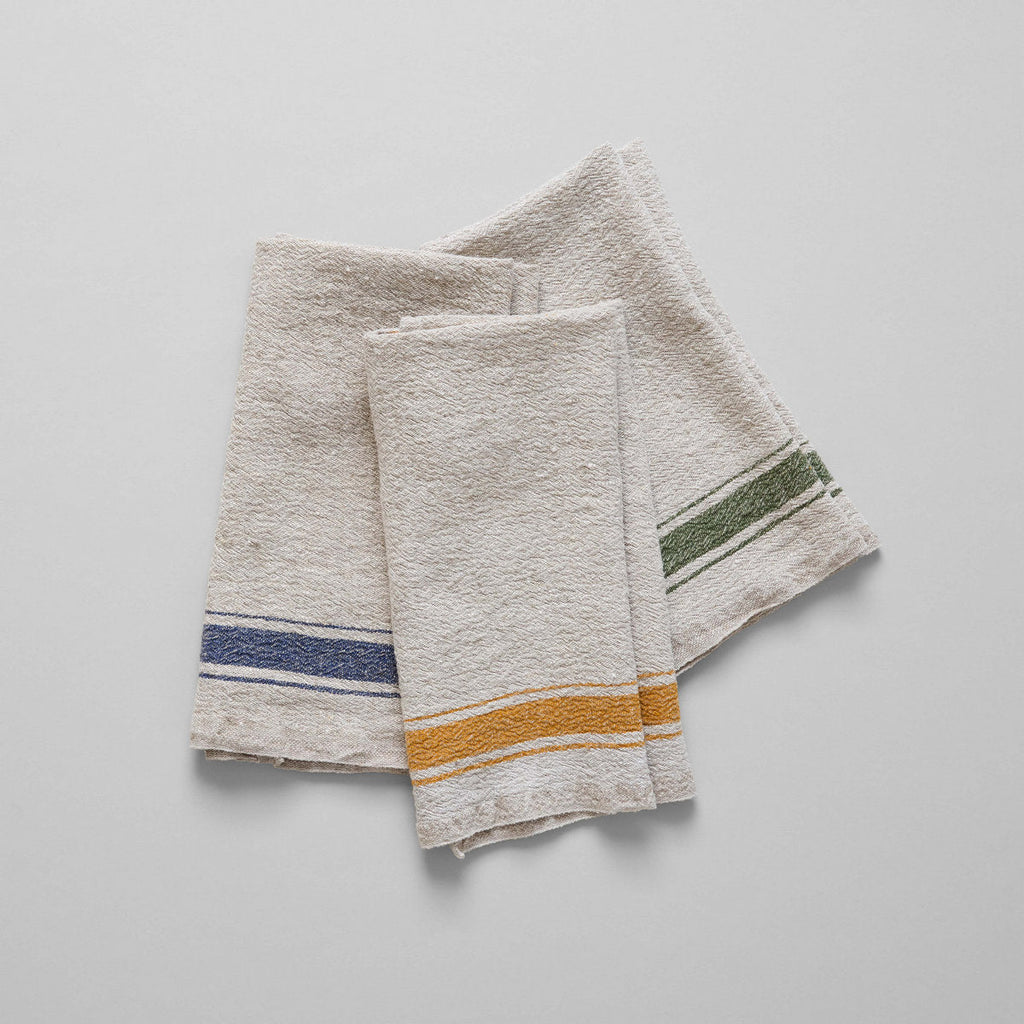 Vintage Stripe Linen Tea Towel