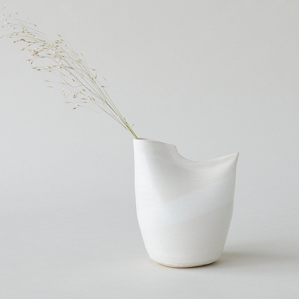 Bird Vase, White