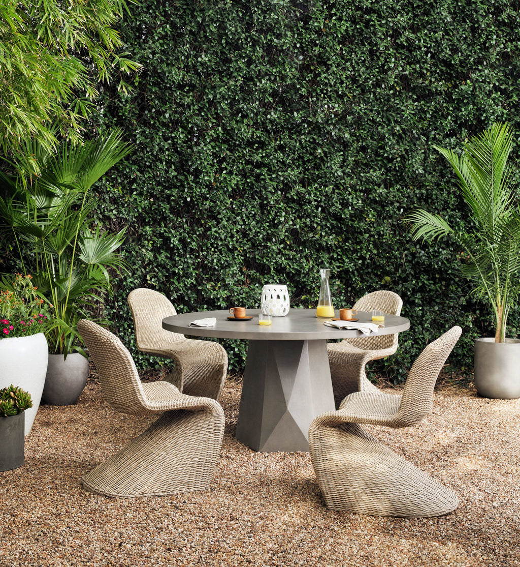 Ivan Round Planter - Grey Concrete