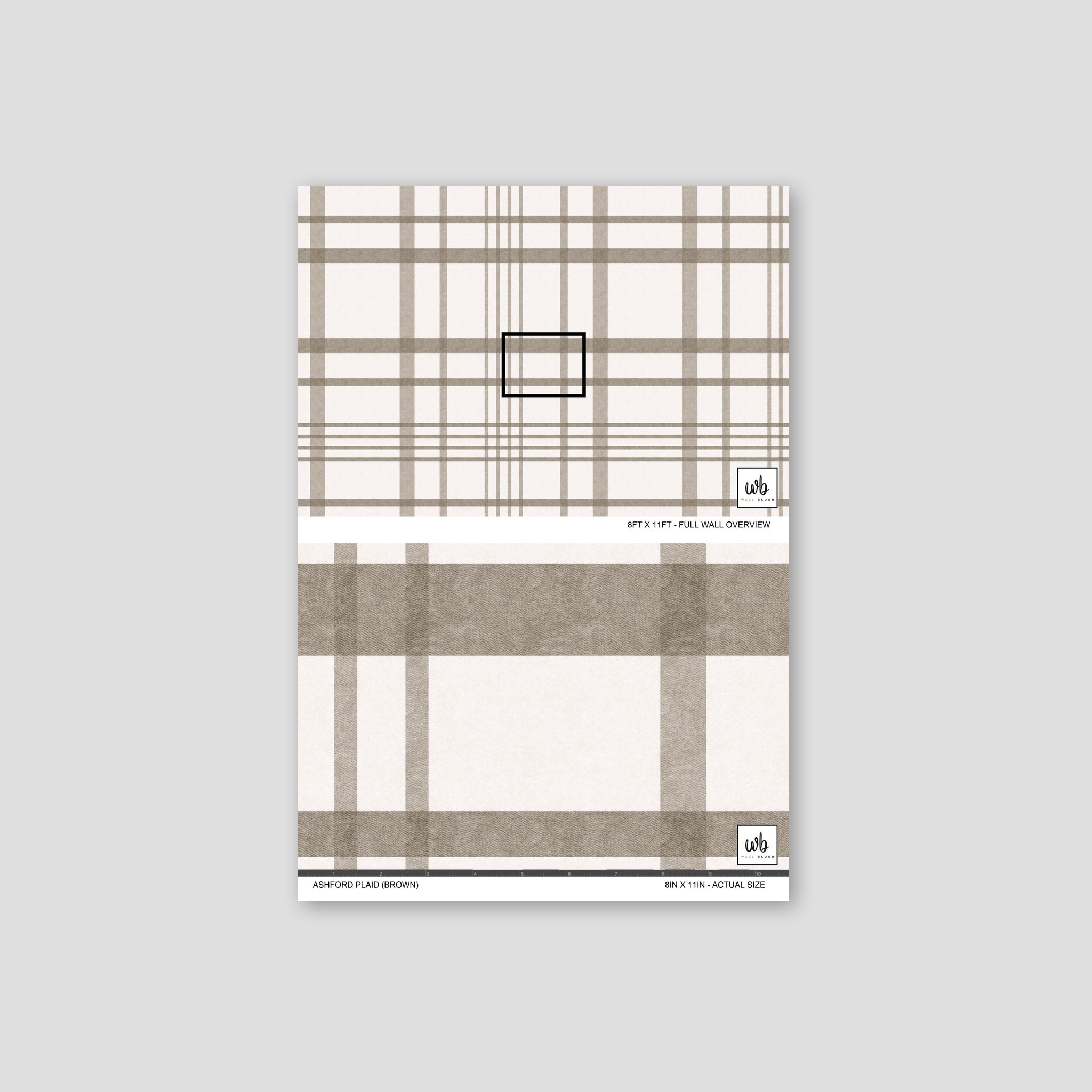 Ashford Plaid (Brown) Wallpaper