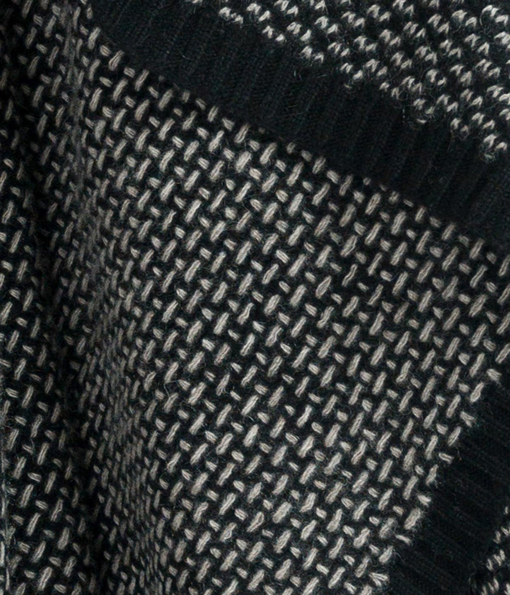 Platinum and Black Yak Down Taiga Throw