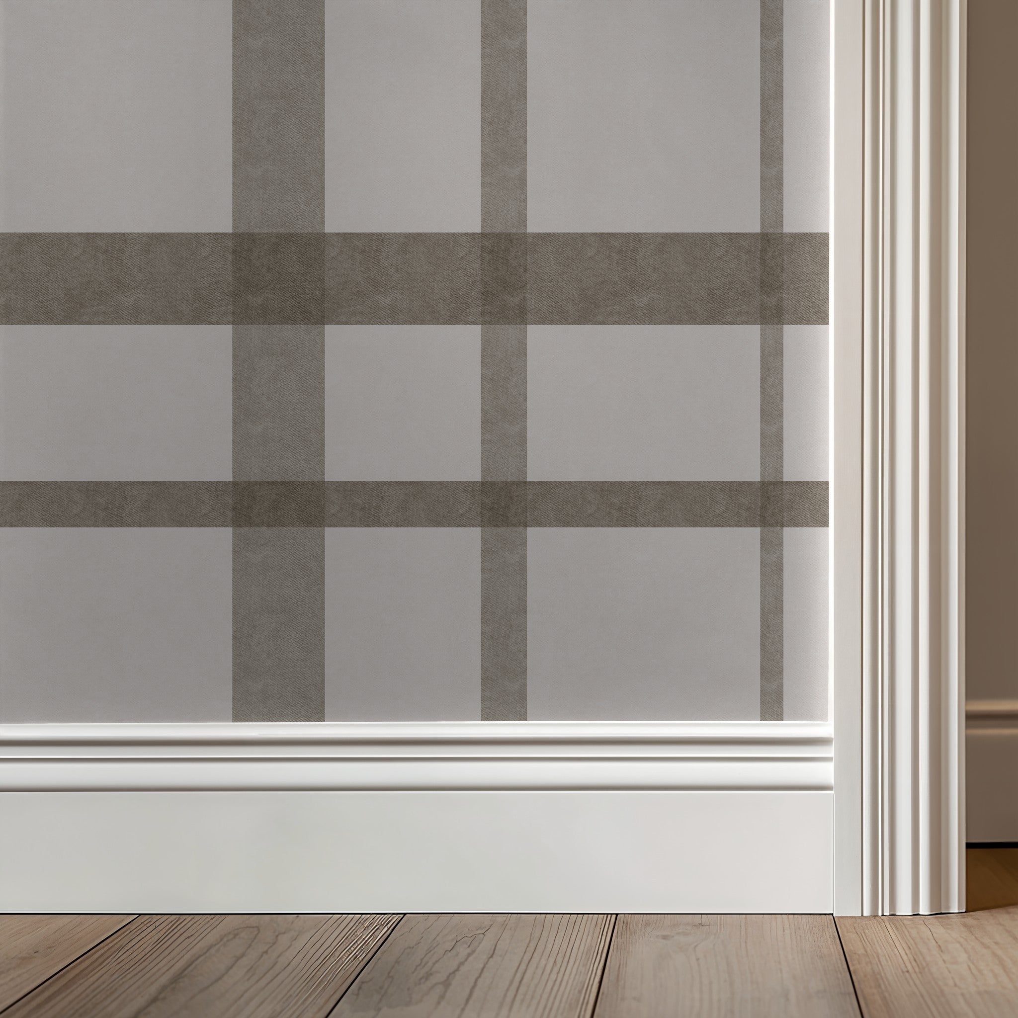 Ashford Plaid (Brown) Wallpaper