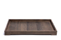 Modern Wooden Tray with Brass Details