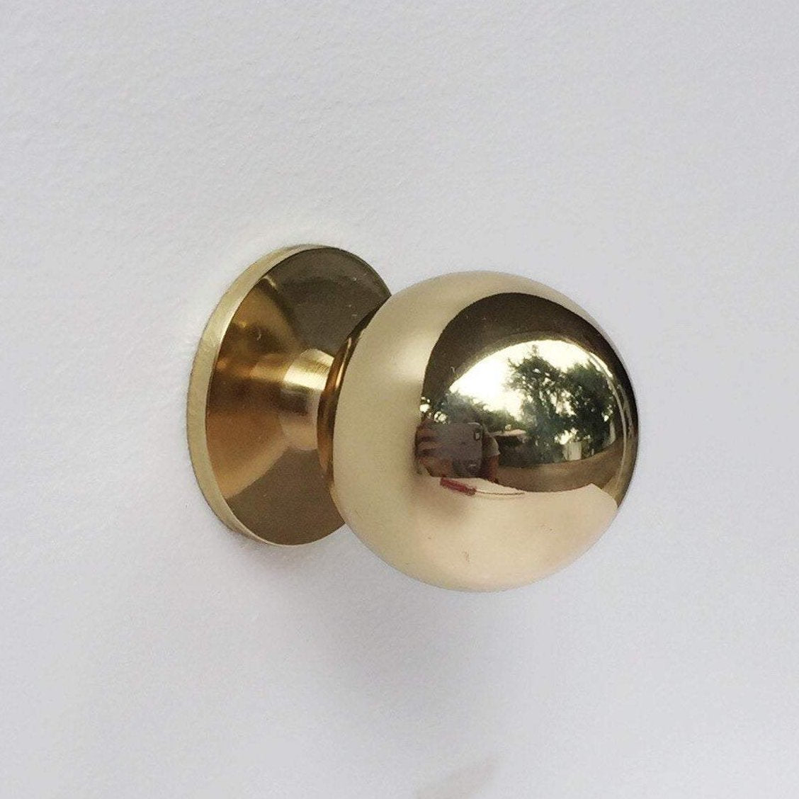 Polished Brass "Chandler" Ball Round Cabinet Knob