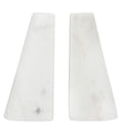 3" x 2" x 6" White Marble Bookends