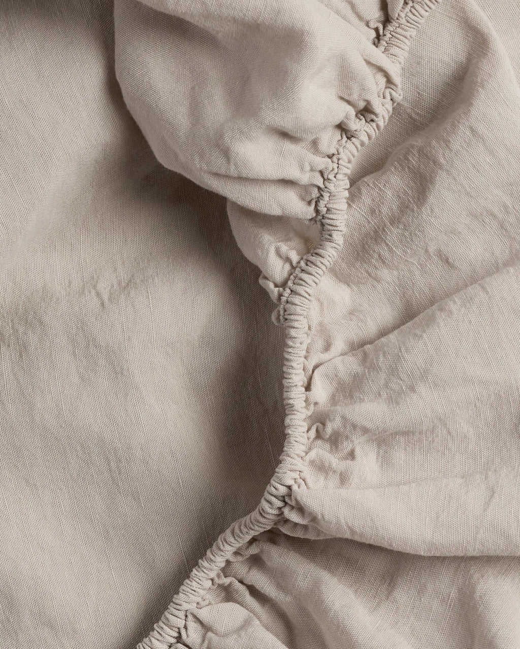 Linen Tencel Fitted Sheet (Bone)
