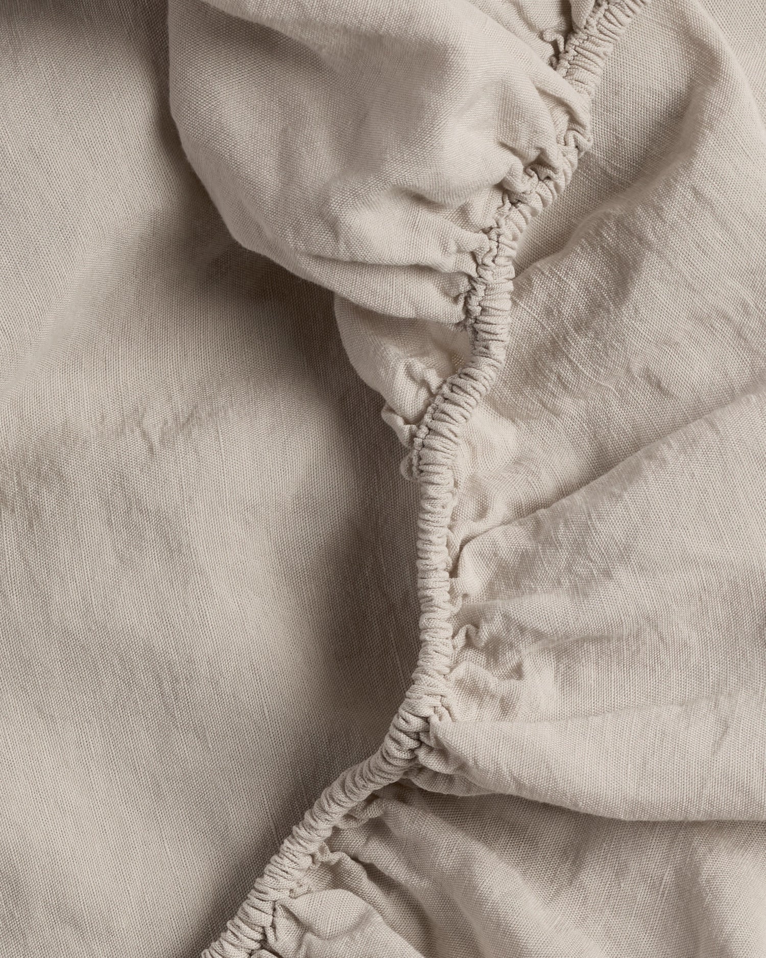 Linen Tencel Fitted Sheet (Bone)