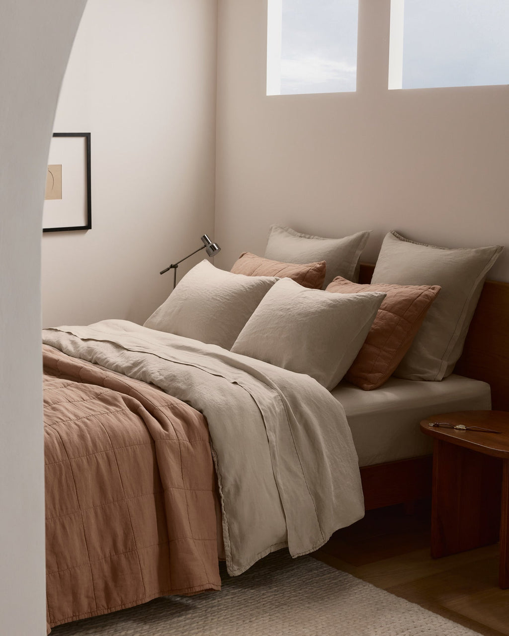 Linen Tencel Pillowcase Set (Bone)