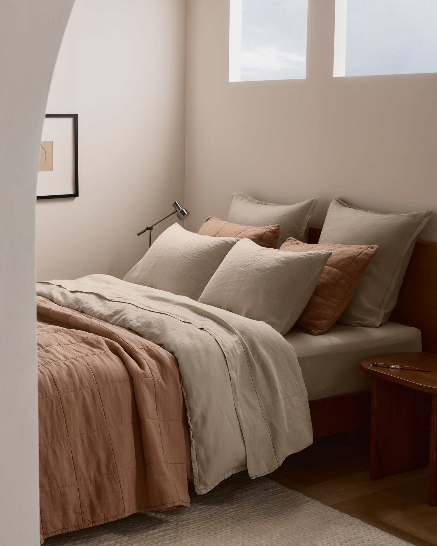 Linen Tencel Pillowcase Set (Bone)