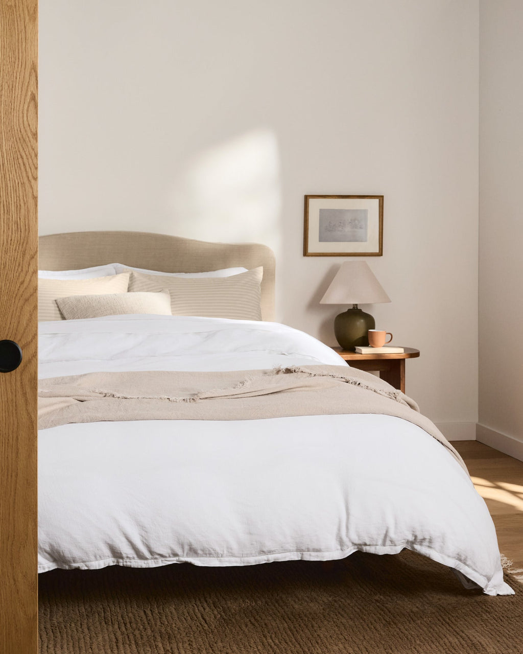 Linen Tencel Duvet Cover (White)