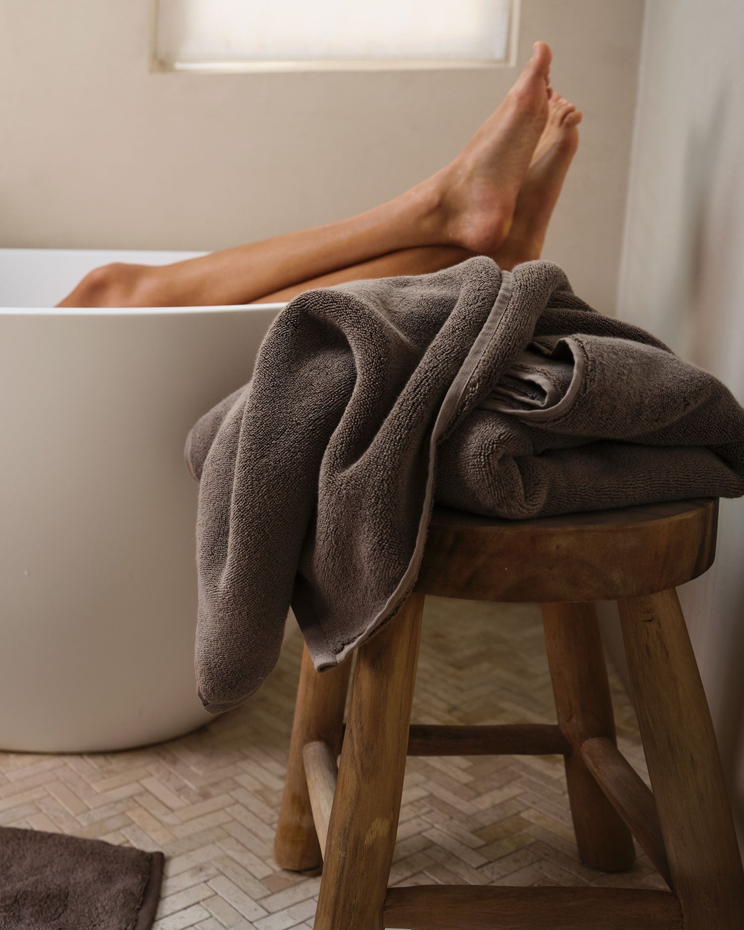 Organic Plush Towels (Warm Grey)