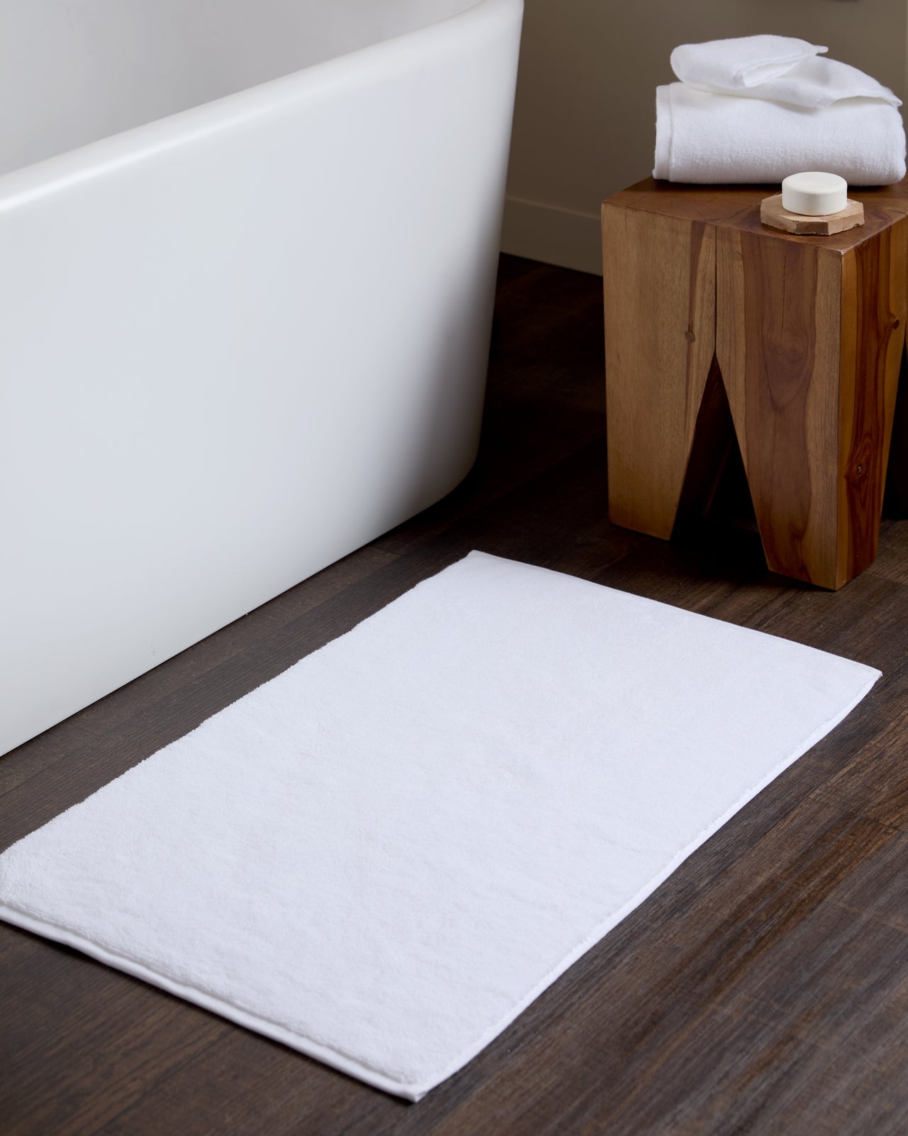 Organic Plush Tub Mat (White)