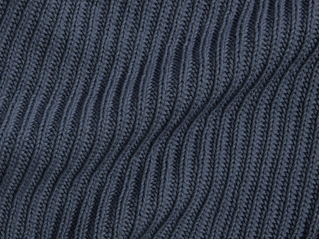 Organic Rib Knit Throw (Dusk)
