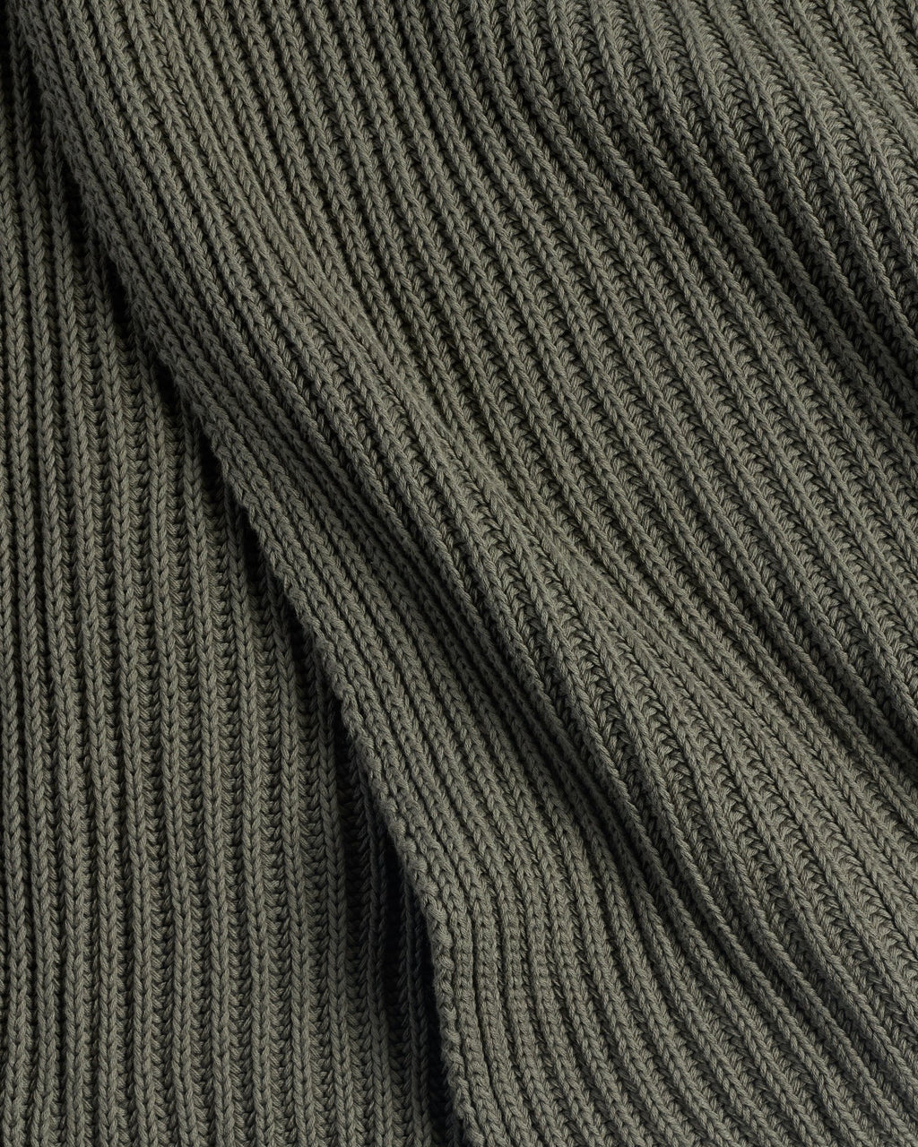 Organic Rib Knit Throw (Thyme)